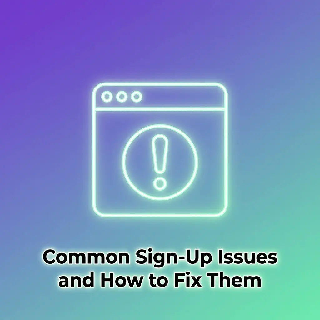 Aviator sign-up troubleshooting guide showing common registration issues like verification errors and bonus problems