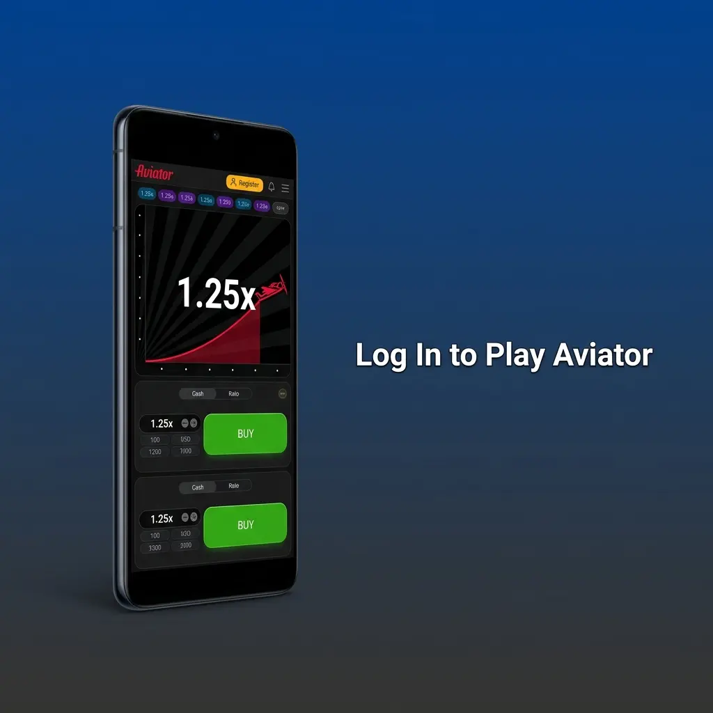 1win login screen showing steps to access Aviator game via website or app for real money play